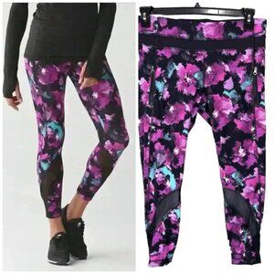 lululemon athletica Purple and Blue Patterned Leggings